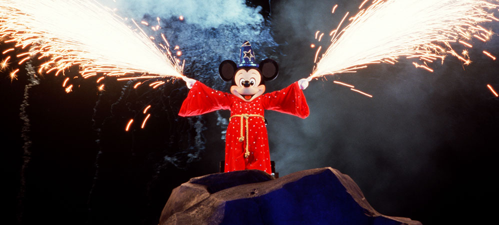 Mickey triumphs over the Disney villians in this musical spectacle of fireworks and animated fun.