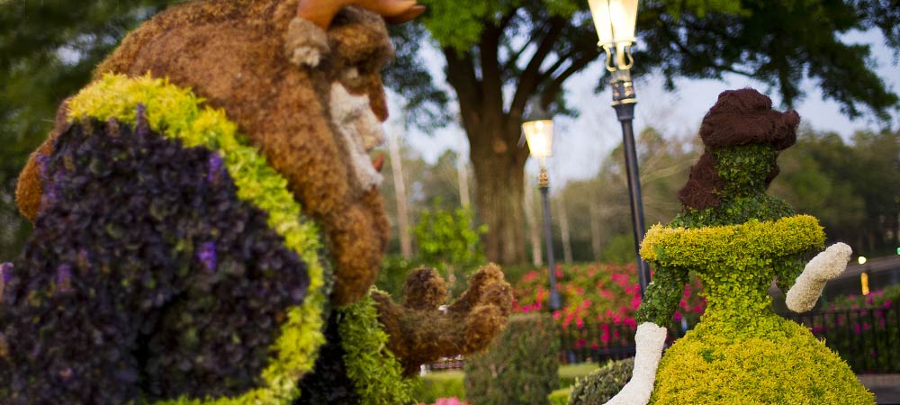 Beauty and The Beast Topiaries Beauty and The Beast Topiaries