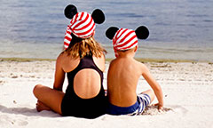 Little Pirates in Swimsuits on a Beach